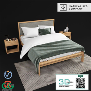 Shetland bed with padded headboard